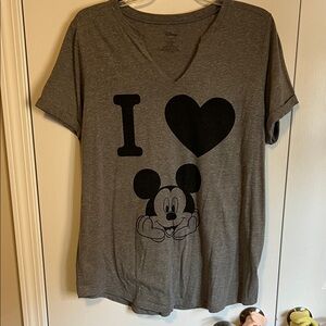 Disney Torrid - Charcoal Mickey Mouse Love Tee